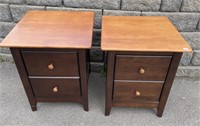 PRETTY WOODEN END TABLES 19 X 20 X 23 INCHES EACH