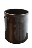 10 Gallon Brown Glazed Stoneware Crock