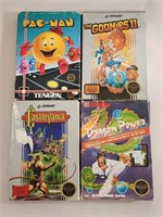 Vintage Nintendo NES games, Goonies, Dragon Power
