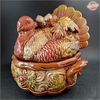 Turkey Figural Covered Dish