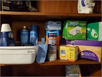 Household cleaning supplies (Back room)