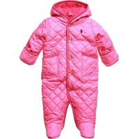 New Ralph Lauren Baby Girl Quilted Snowsuit, 9mth,