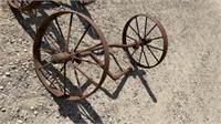 2- 26" Iron Wheels w/ Shaft
