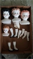 Group of Vintage Doll Making Parts