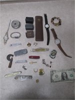 Lot of Smalls Collectibles - Watches, Knives,