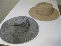Straw Hat & Bucket Hats Pictured