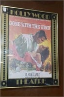 GWTW Poster in Hollywood glass frame 22 x 28"