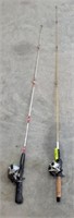 2 FISHING RODS/REELS-ONE REEL IS ZEBCO 202