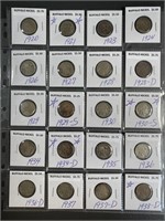 Twenty Various Date Buffalo Nickel Coins