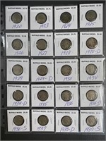 Twenty Various Dates Buffalo Nickel Coins