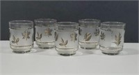 MCM Silver Frosted Leaf Lowball Glasses