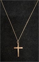 GOLD CROSS & NECKLACE