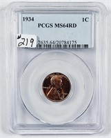 1934  Lincoln Cent   PCGS MS-64 RD