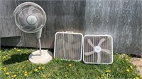 THREE ELECTRIC FANS