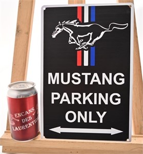 Affiche en métal Mustang parking