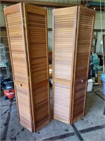 Two Folding Louvered Doors