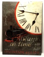 Always on Time Textured Print on Canvas