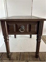 Wood end table