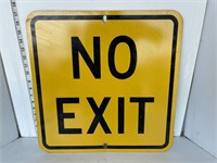 Metal sign: no exit