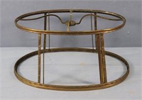 C. 1920 Ornate Brass Lamp Shade Frame