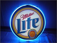Miller Lite Double Sided Neon Lighted Beer Sign