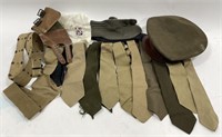 Lot Of Vintage Military Ties, Cap, and more