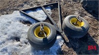 2 –18 X 8.50-8 Tires On Rims W/ Hubs & Short Axles