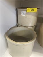 (3) 4 lb. Butter Crock