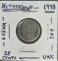 Uncirculated 1998, Netherlands coin
