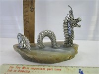 Pewter?  Dragon on Mineral