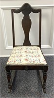 Vintage Sewing Chair, Child’s rocker with padded