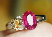 2.4ct Natural Ruby Ring 18K Gold