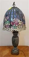 32”  STAINED GLASS TIFFANY STYLE LAMP