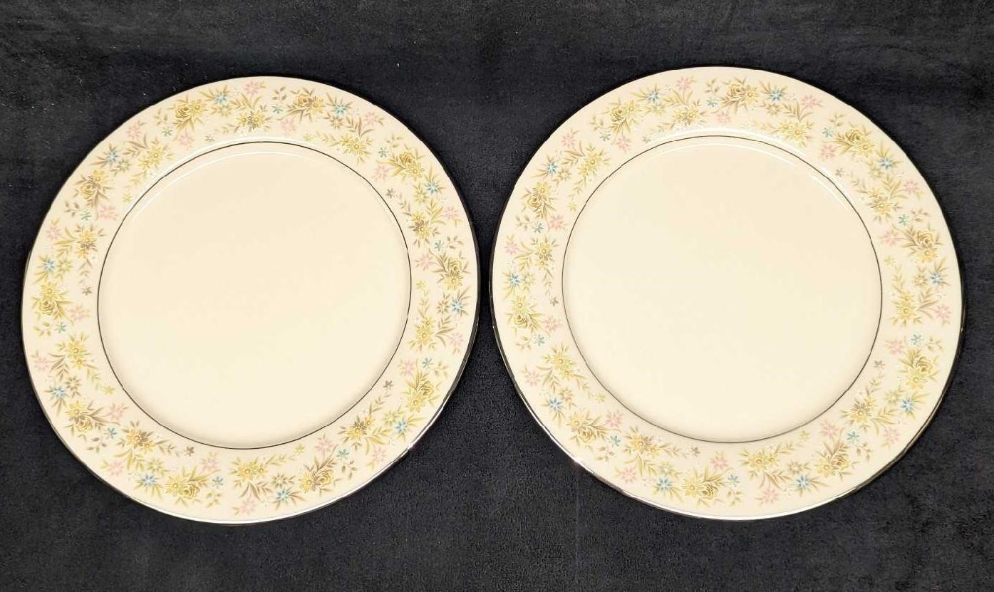 2 Retired Noritake Blossom Time Dinner Plates F