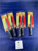 Five Home Chef serrated steak knives