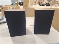1 by One Speakers  wood grain finish