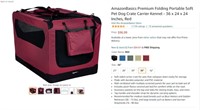 AmazonBasics Premium Folding Portable Pet Crate