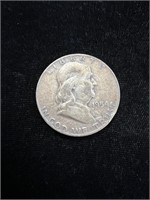 1954 D Benjamin Franklin Half Dollar