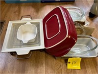 2 - flats glass bake ware