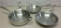 Set Of 3 Kirkland Frying Pans