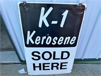 K-1 Kerosene Sold Here Sign