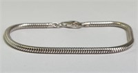 Italian Sterling Snake Bracelet 8 Grams 7"