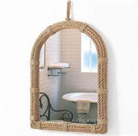 $205 Wall Mounted Mirror with Natural Rope Finish