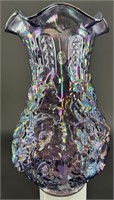 Stunning Fenton Purple Iridized Poppy Vase