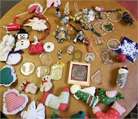 Christmas Ornaments, cloth, plastic, collectibles