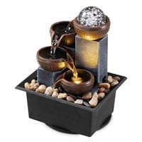 Tabletop Fountain 4 Level Tabletop Waterfall Medit