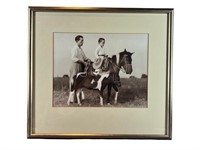 A Framed Father & Son w/ Horse Portrait