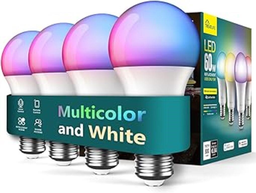 TREATLIFE Smart Light Bulbs 4 Pack, UL Certified