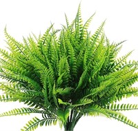 8 Pcs Artificial Boston Fake Fern Plants Bushes