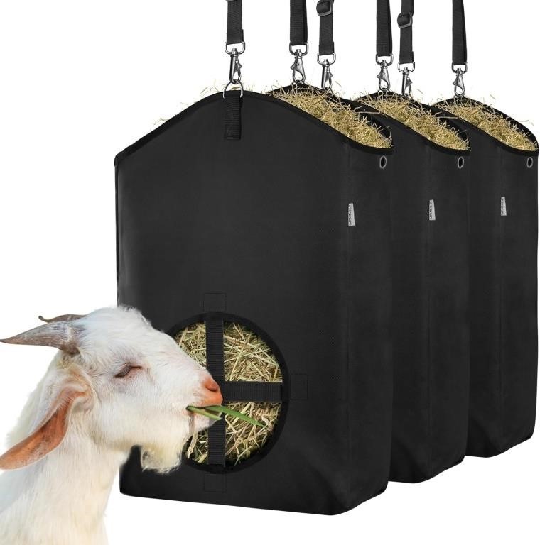 3 Packs Goat Hay Feeder,Hay Bags for